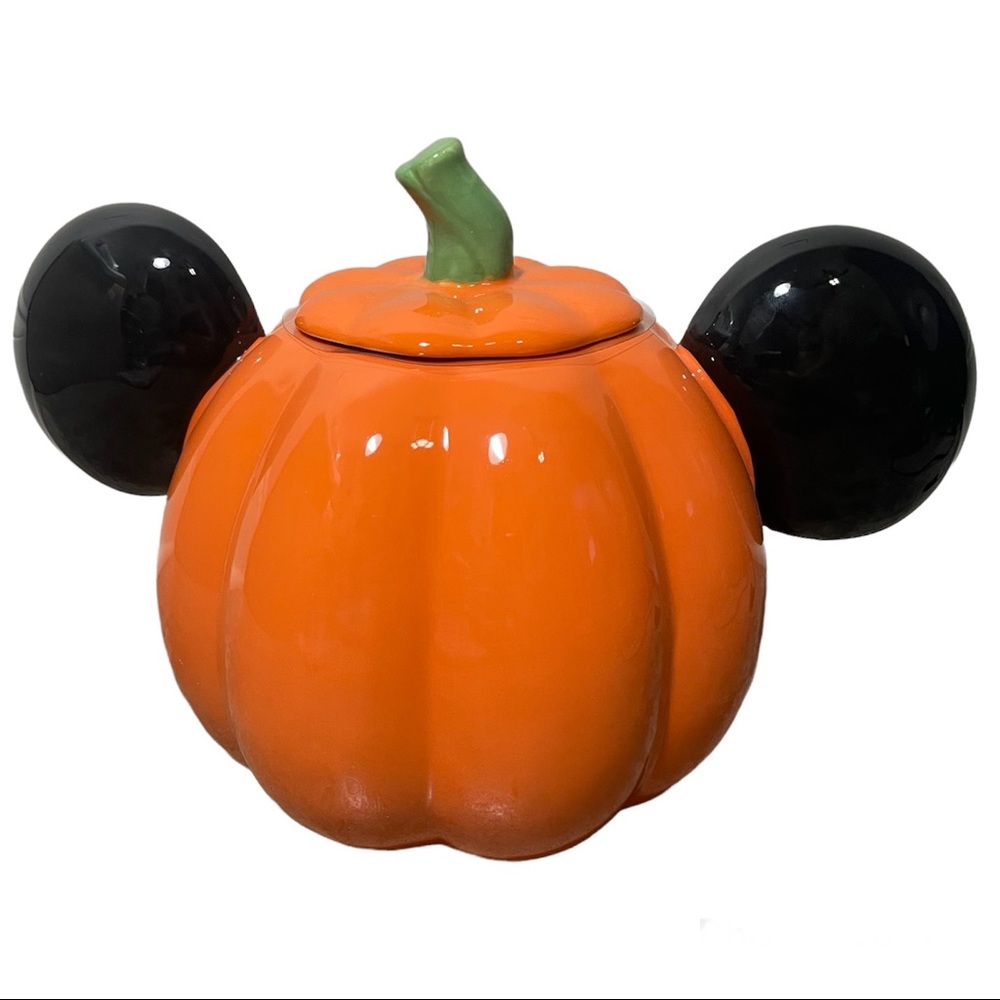 Disney Mickey Mouse Pumpkin Cookie Jar - Picture 2 of 2